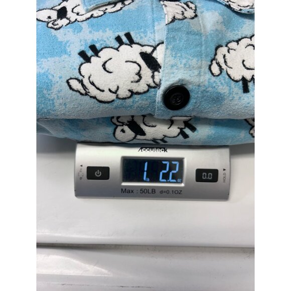 PJ Studio Women’s XL Cotton Flannel Blue Sheep Print Pajama Set - Picture 8 of 10